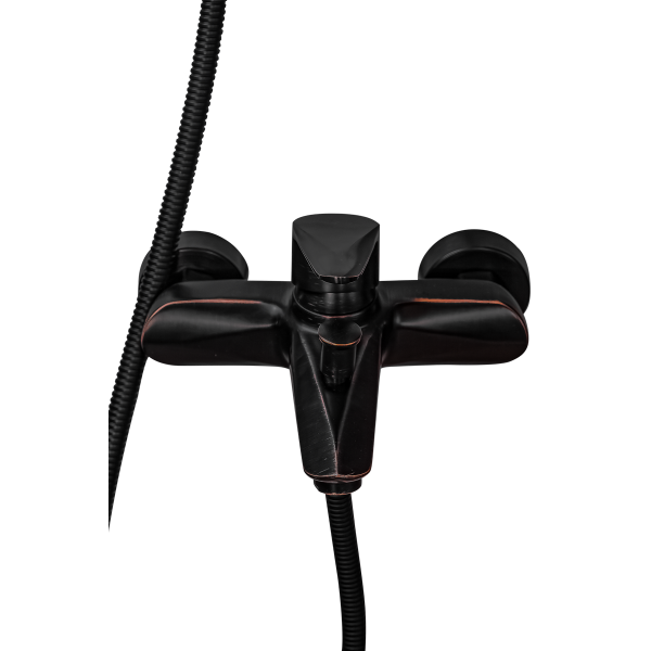 ПСМ-301-1 Смеситель д/ванны STEEL нерж.сталь черный -бронза