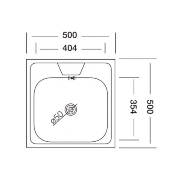Мойка кухонная S-407 50*50